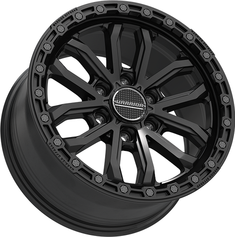 Warrior Hulk Satin Black with Black Lip & Black Bolts Wheels