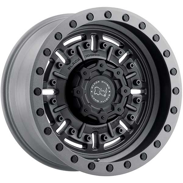 Black Rhino Abrams Textured Matte Gunmetal wheel