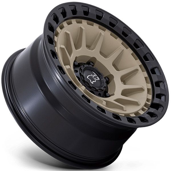 Black Rhino Barrage Desert Sand on Matte Black wheel
