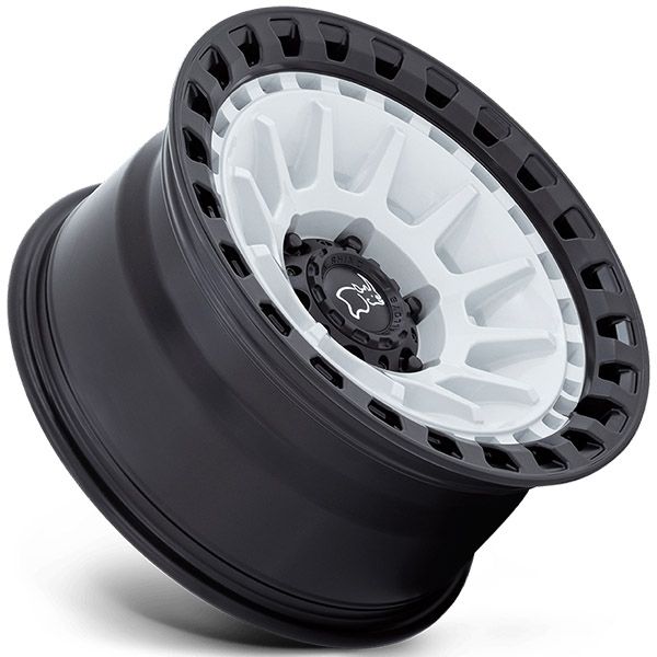 Black Rhino Barrage Matte White on Matte Black wheel