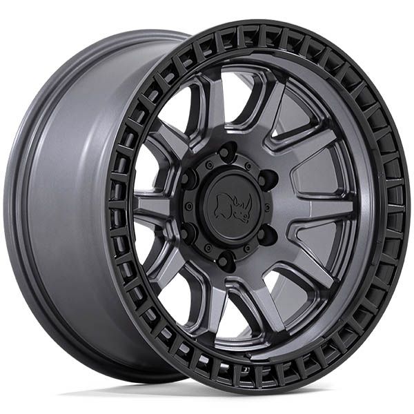 Black Rhino Calico Matte Gunmetal w/black lip wheel