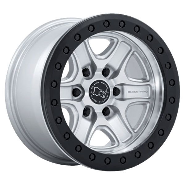 Black Rhino Echo Trail Beadlock Hyper Silver with Machined Face wheel