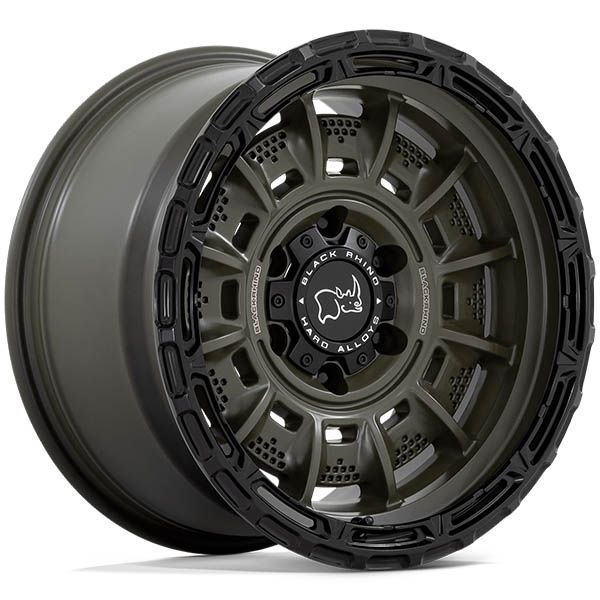 Black Rhino Legion Olive Drab Green w/black lip wheel