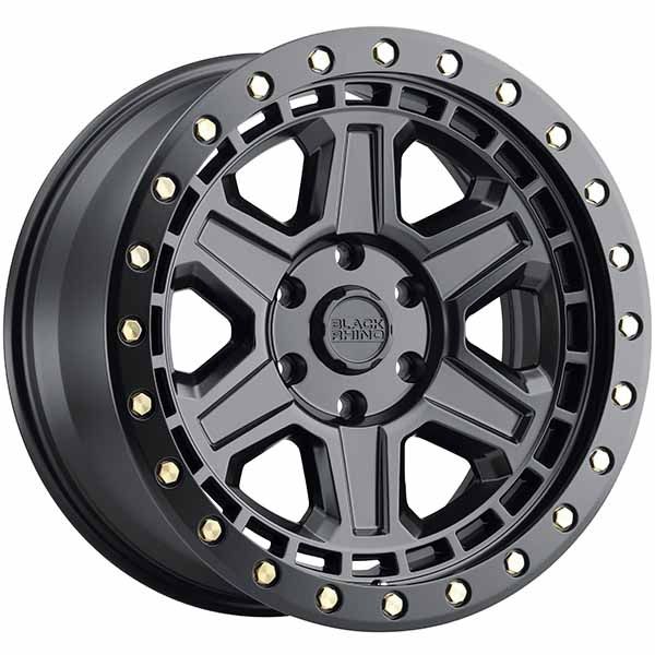 Black Rhino Reno Matte Black w/brass bolts wheel
