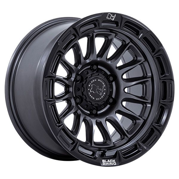 Black Rhino Rival Matte Gunmetal with Black Lip wheel