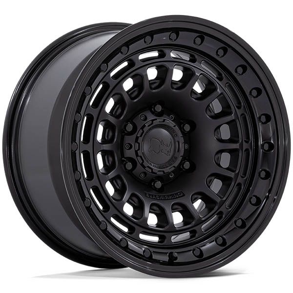Black Rhino Sahara Matte Black with Gloss Black Lip wheel