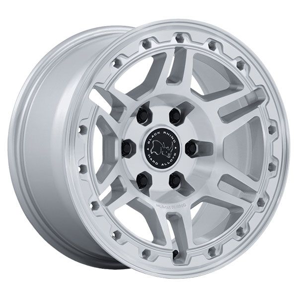Black Rhino Vanguard Gloss Silver with Machined Face wheel