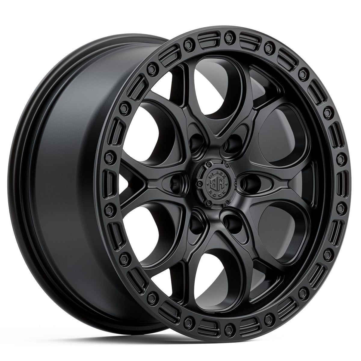 Black Rock Bolt Satin Black Wheels
