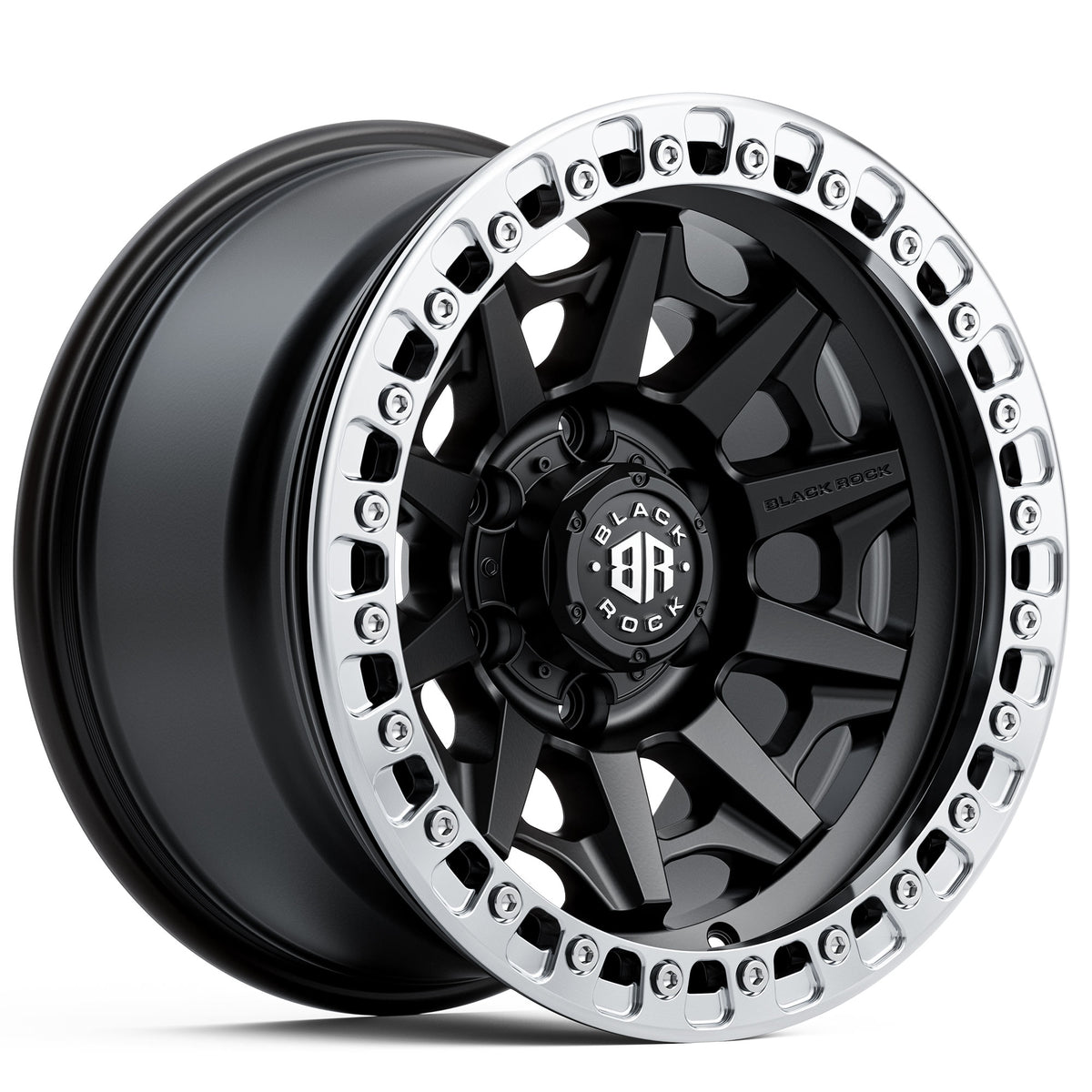 Black Rock Cage Beadlock Satin Black Wheels