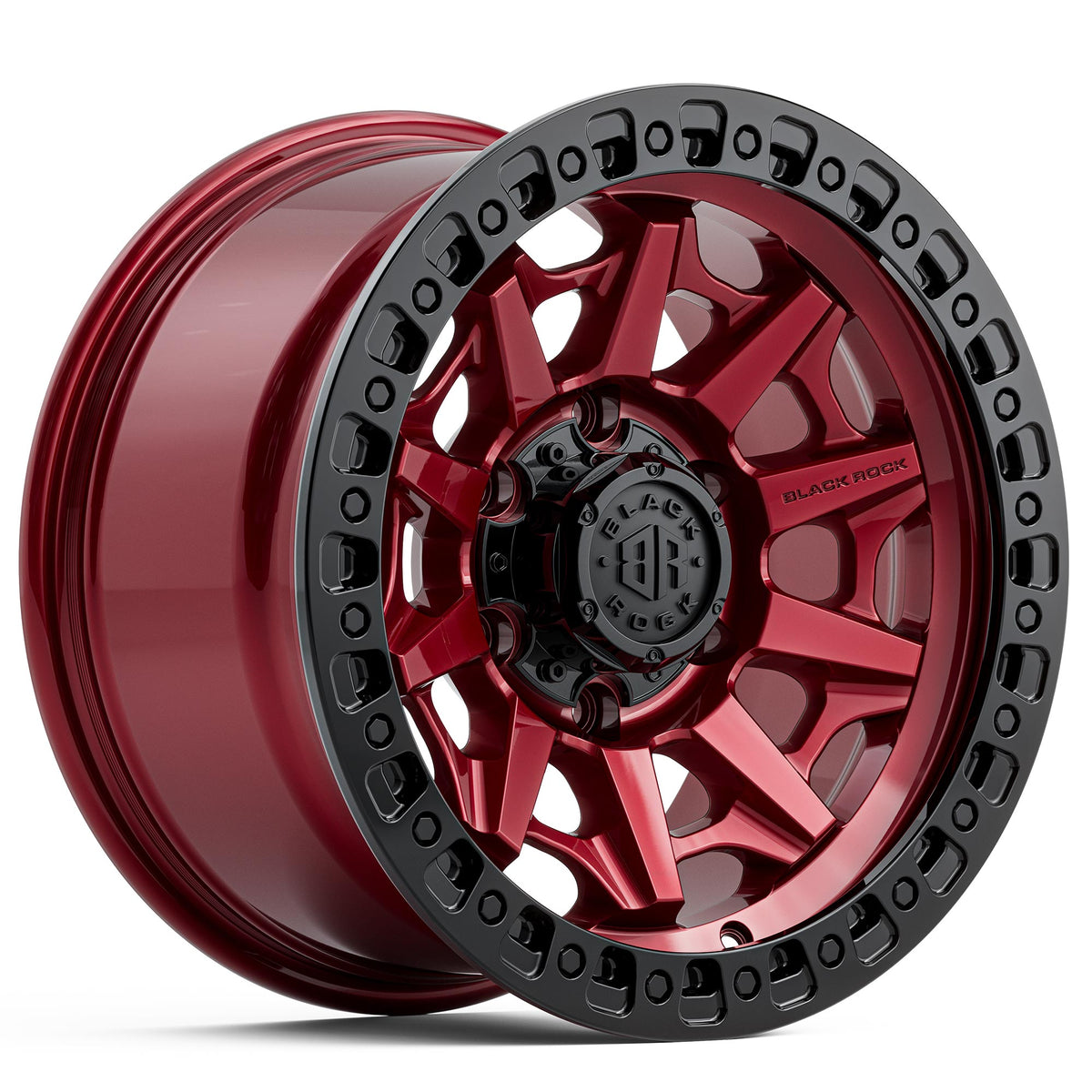 Black Rock Cage Illusion Red With Black Ring