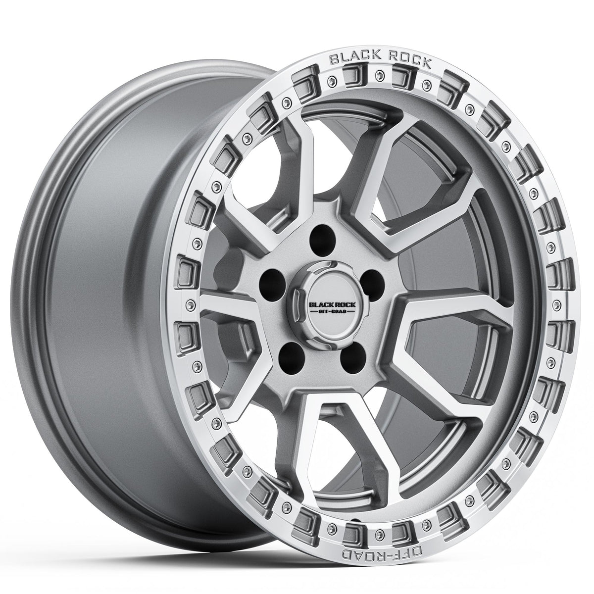 Black Rock Cobra 5S Silver Machined Wheels