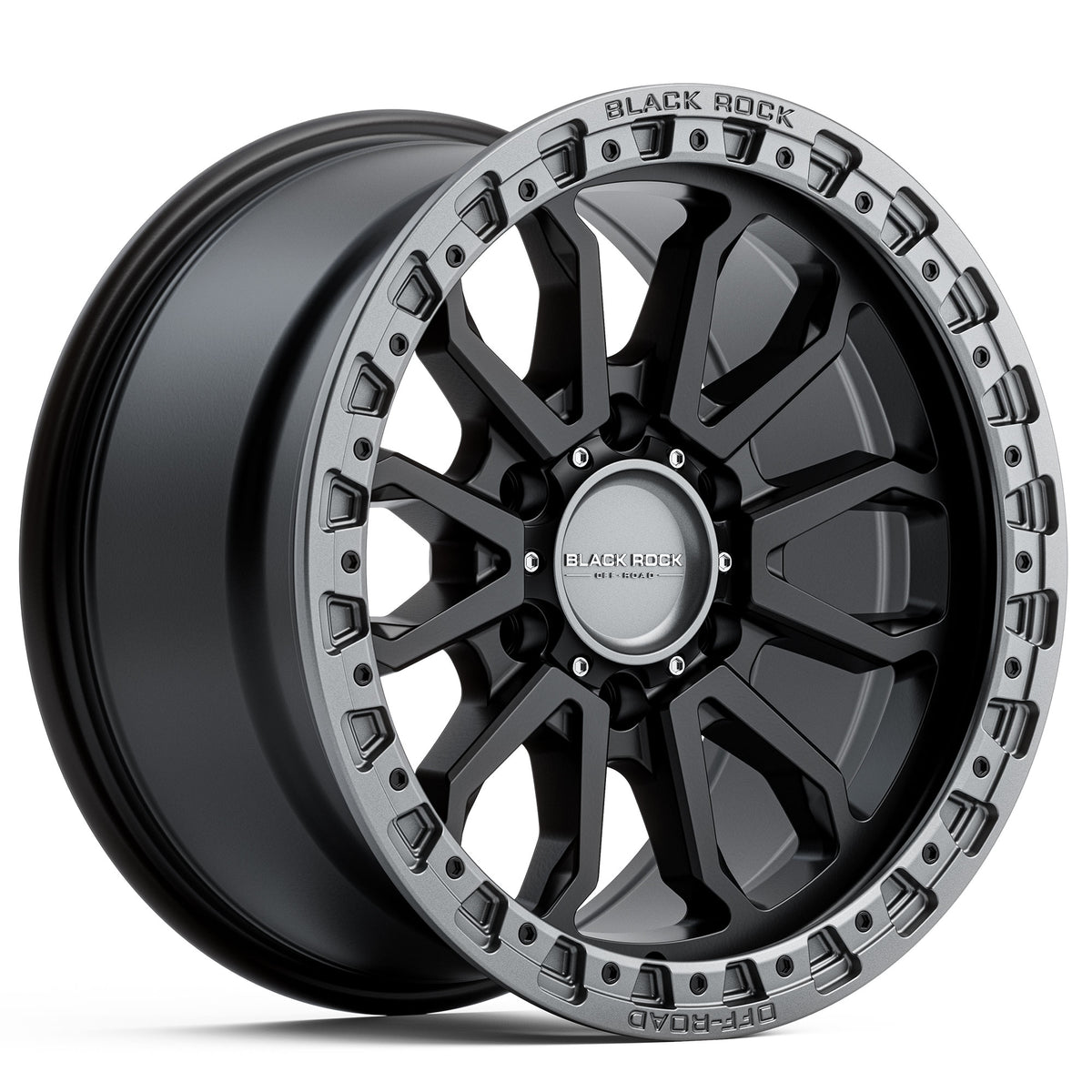 Black Rock Cobra Satin Black With Gunmetal Grey Ring