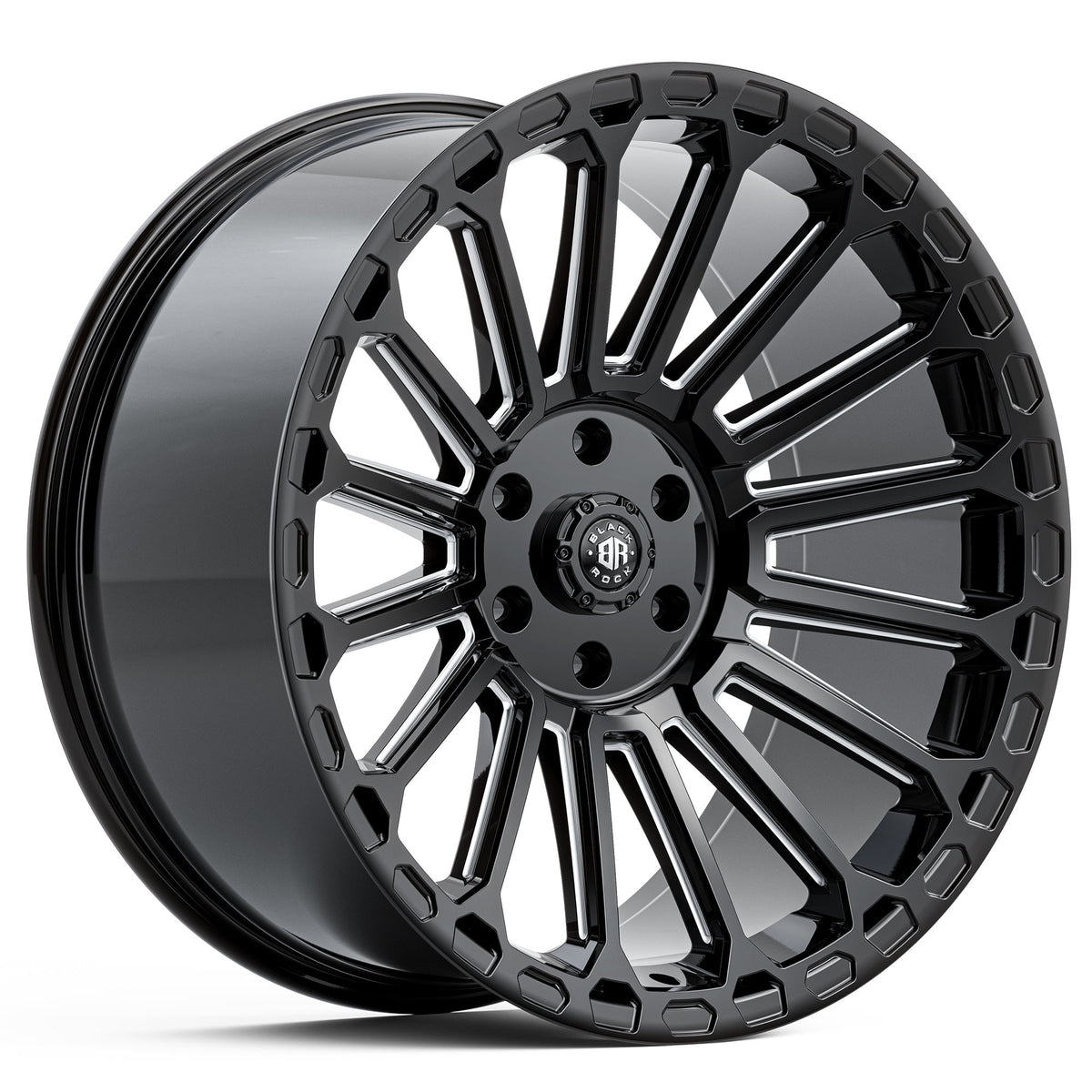 Black Rock Empire Gloss Black Milled Wheels