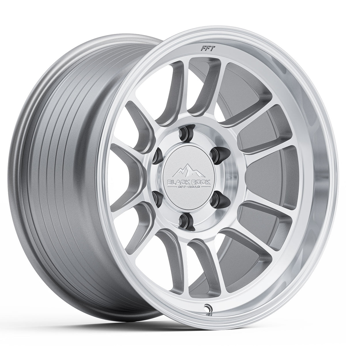 Black Rock FFT02 Silver Machined Wheels