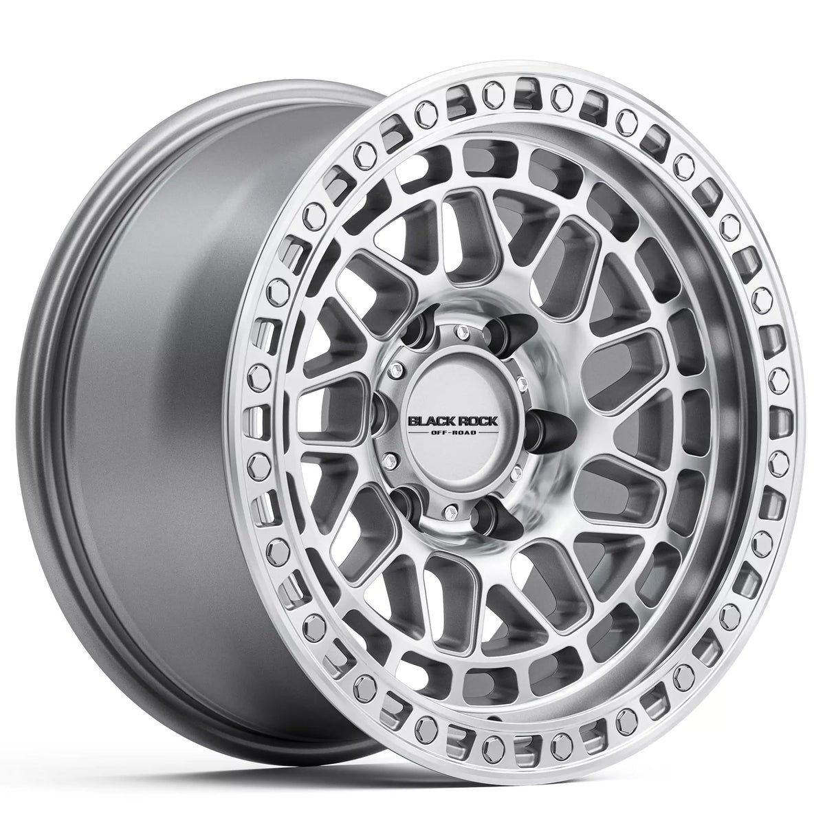 Black Rock Fury Silver Machined Wheels