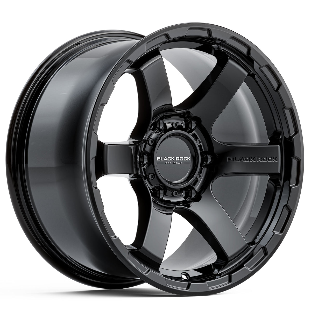 Black Rock Grip Gloss Black Wheels