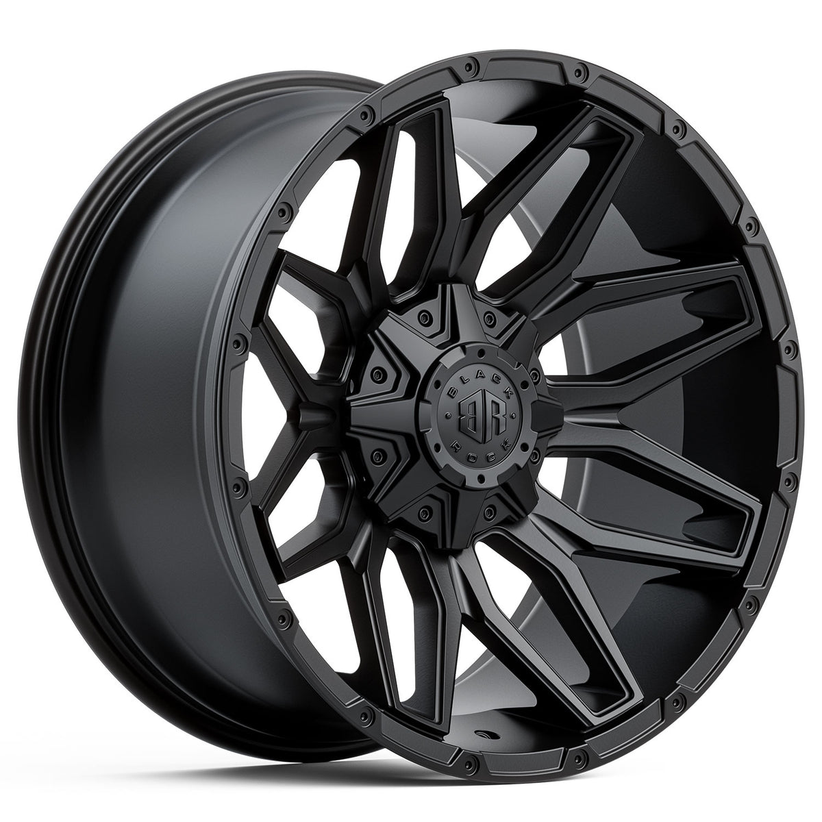 Black Rock Invader Satin Black Wheels