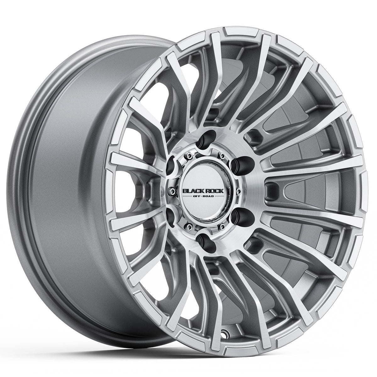 Black Rock Mayhem Silver Machined Wheels
