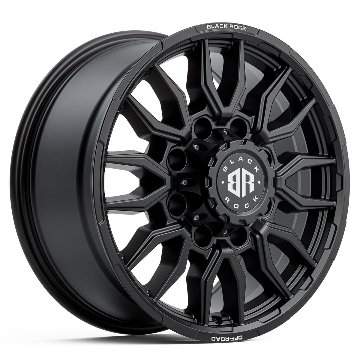 Black Rock Piston Satin Black Wheels
