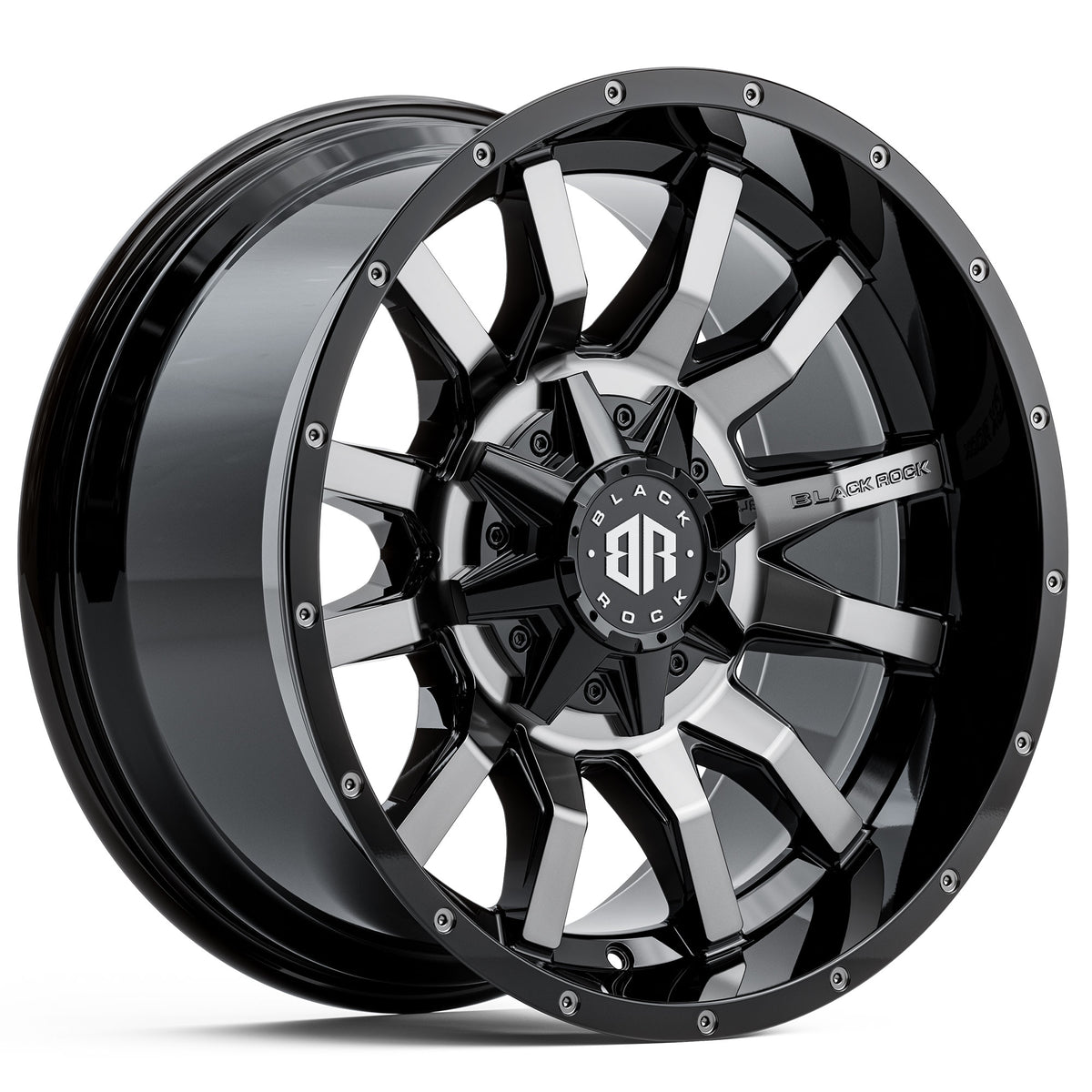 Black Rock Predator Gloss Black Tinted Wheels
