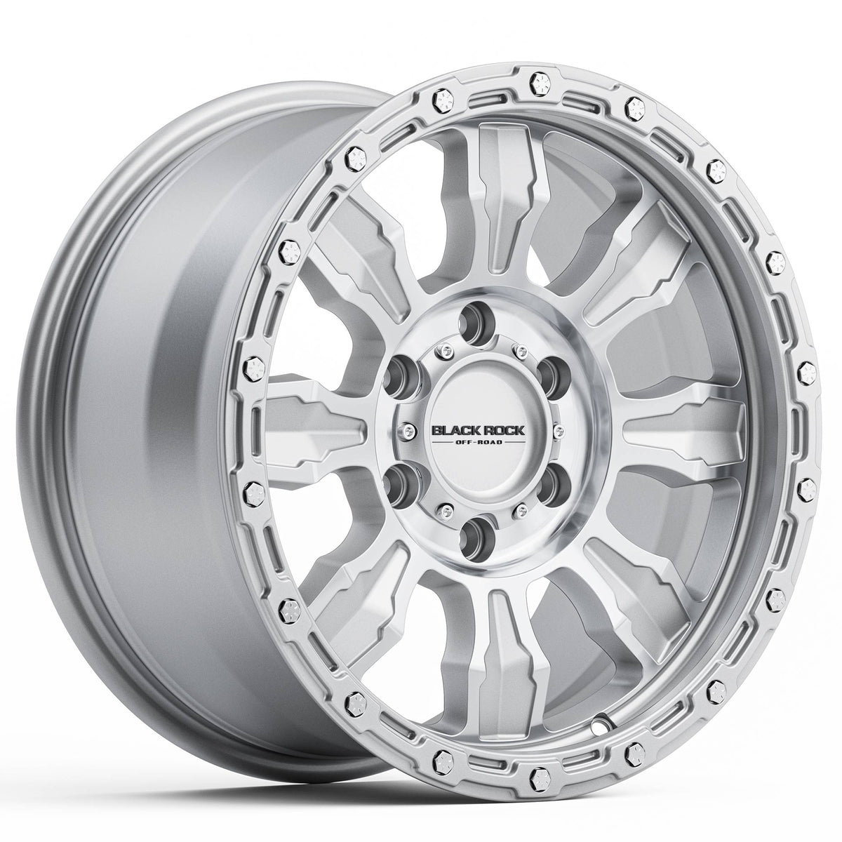 Black Rock Venture Silver Machined Wheels
