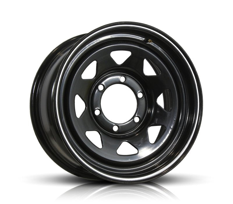 Grudge Offroad BWL steel wheel in black with white line