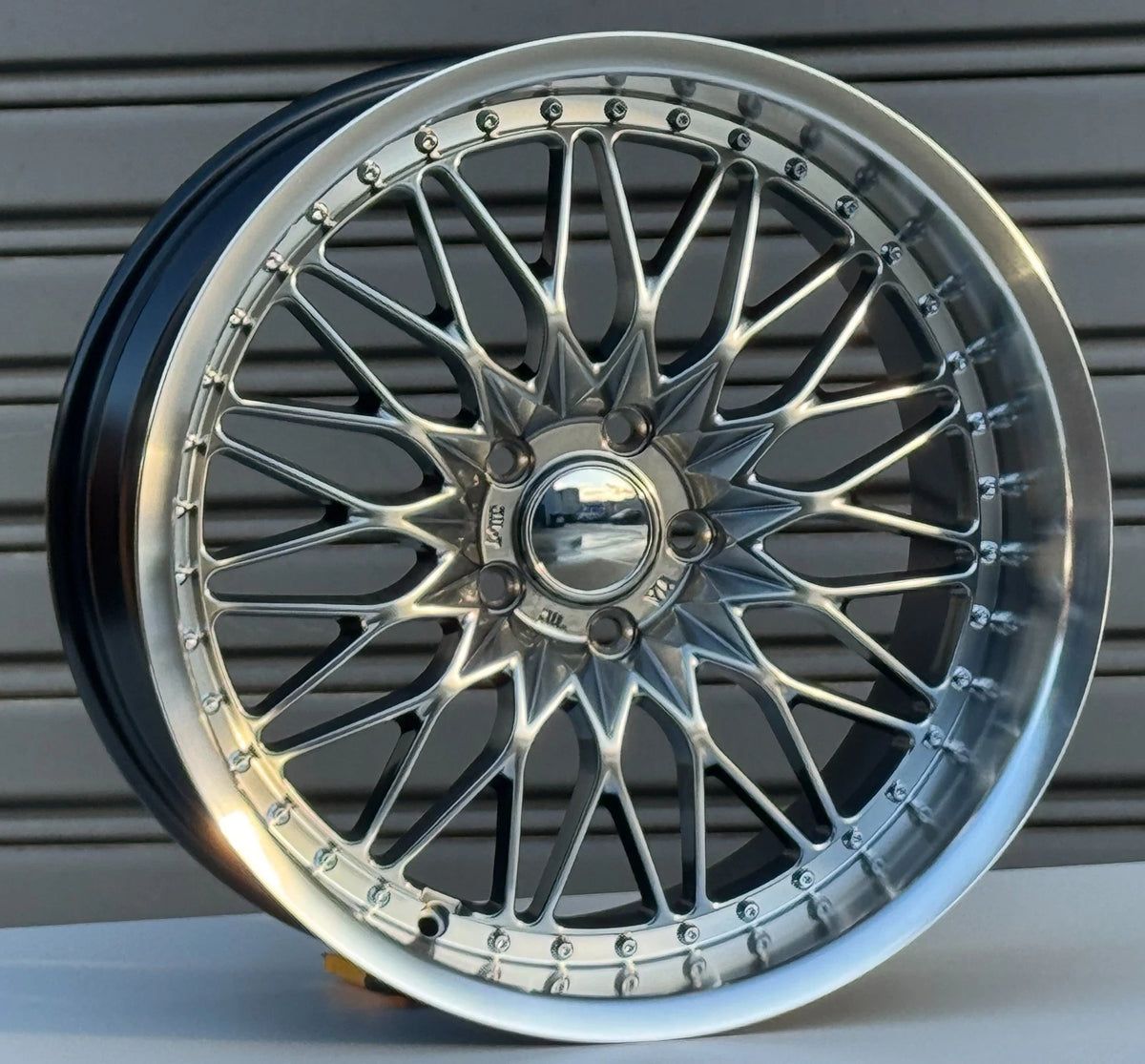 Tuff Plus VS-XX style hyper black wheel with machined lip