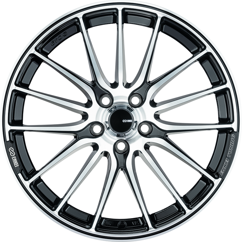Enkei SC49 Gloss Black w/full polish wheel