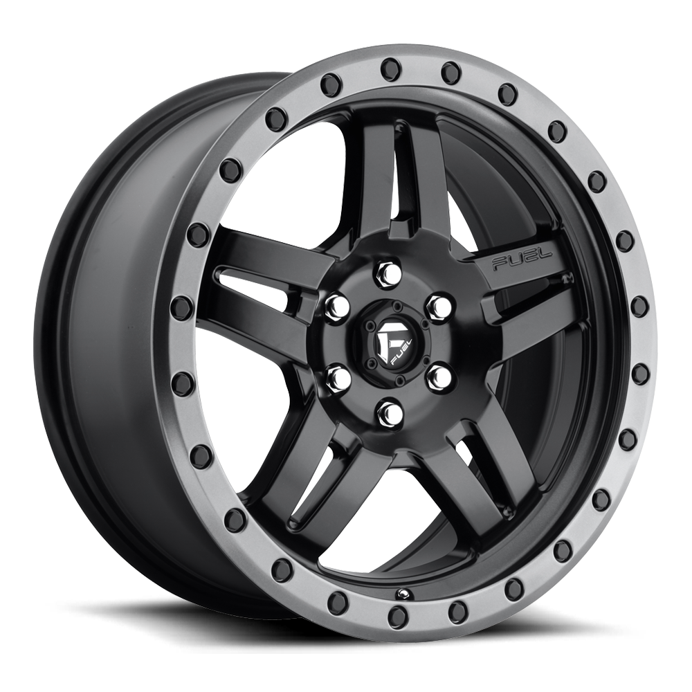 Fuel ANZA MATTE BLACK GUN METAL RING wheel