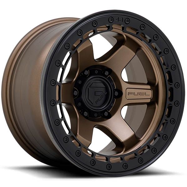 Fuel Block Beadlock Matte Bronze with Black Ring wheel