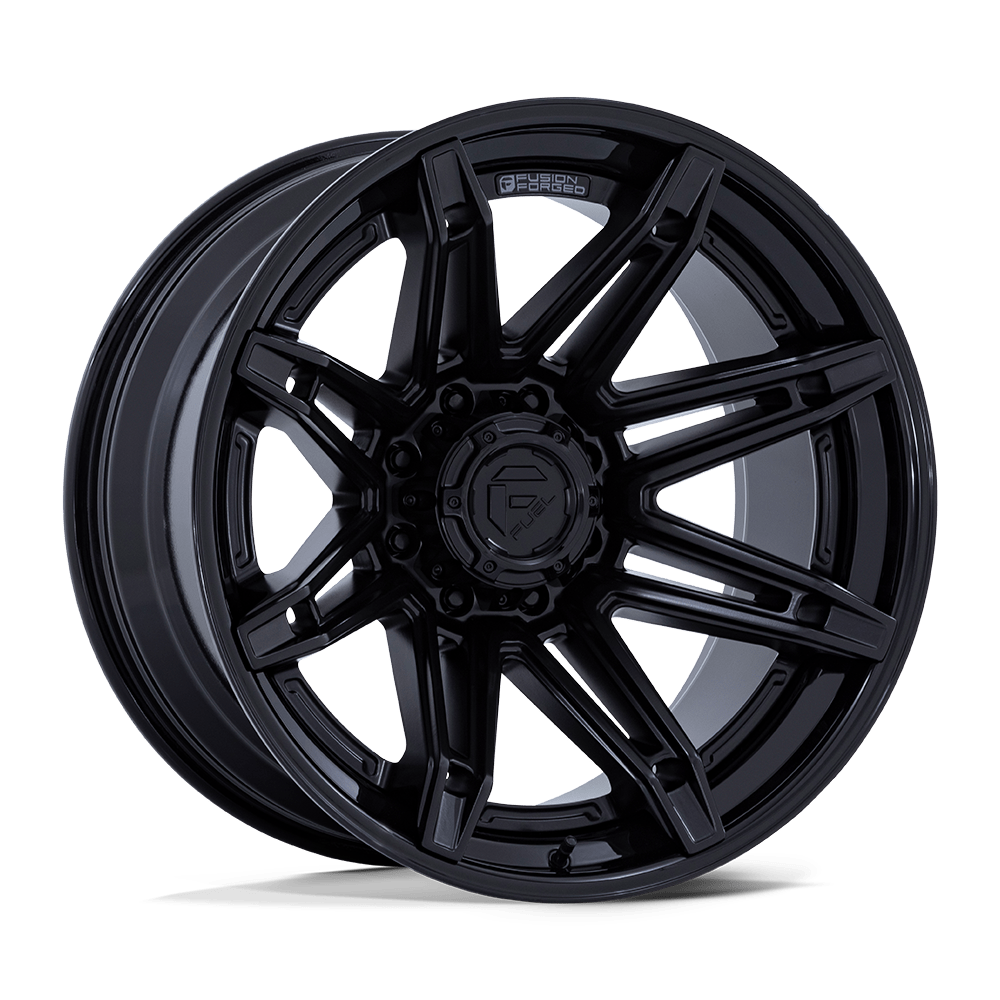 Fuel BRAWL MATTE BLACK W/ GLOSS BLACK LIP wheel