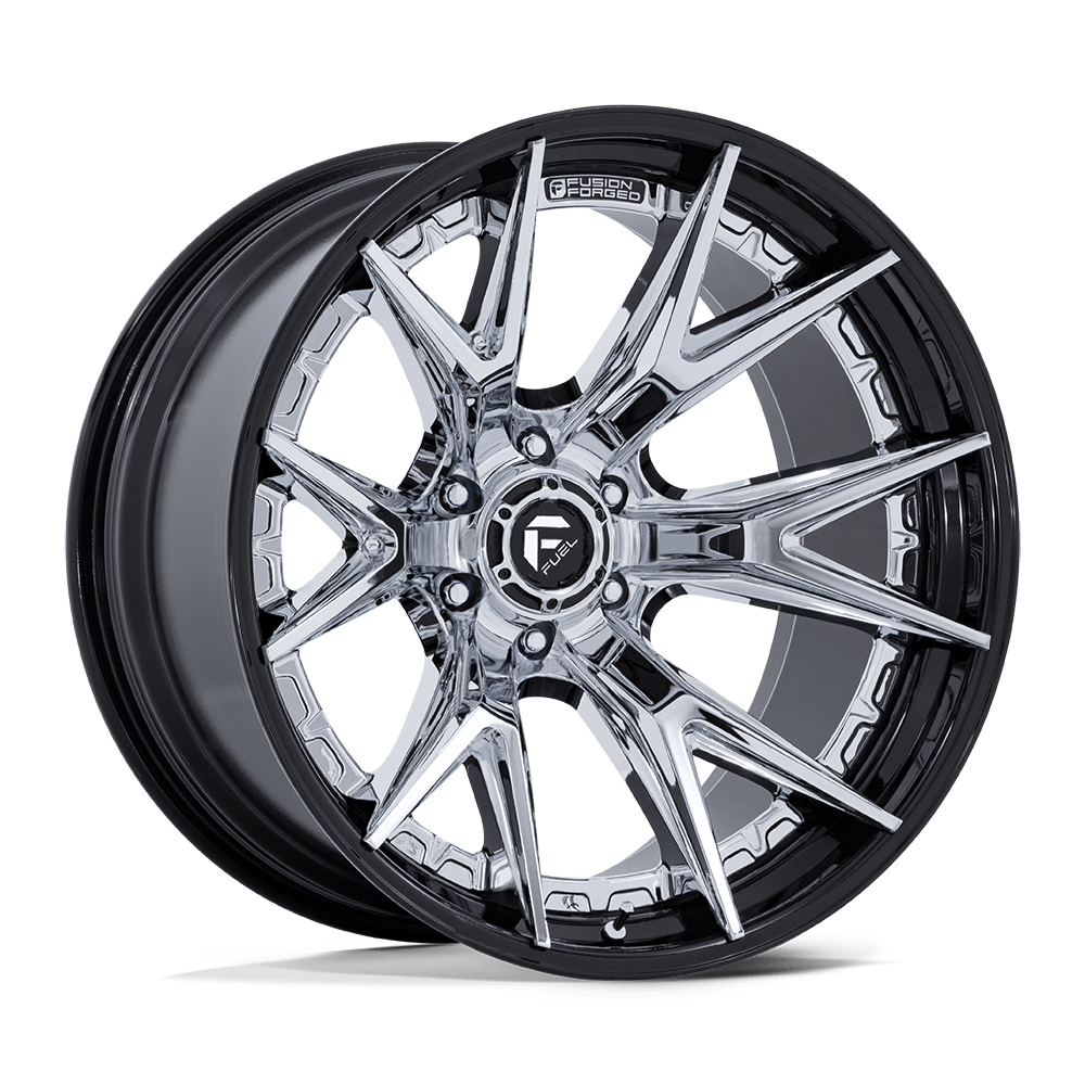 Fuel CATALYST CHROME W/ GLOSS BLACK LIP wheel