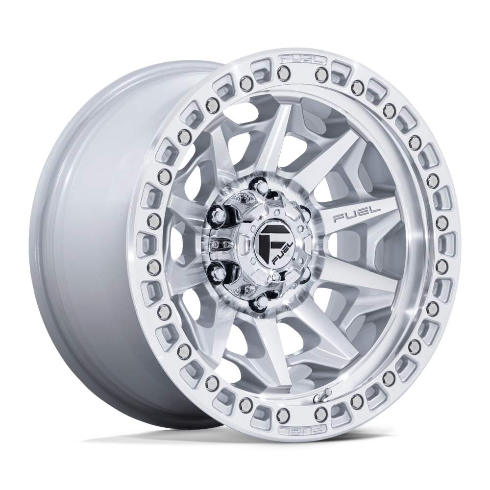 Fuel COVERT SILVER W/ MACHINED FACE wheel