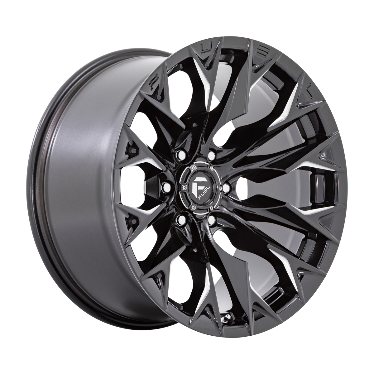 Fuel FLAME GLOSS BLACK MILLED wheel
