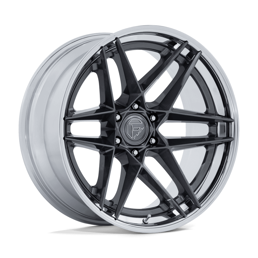 Fuel FLIGHT GLOSS GUNMETAL W/ CHROME LIP wheel