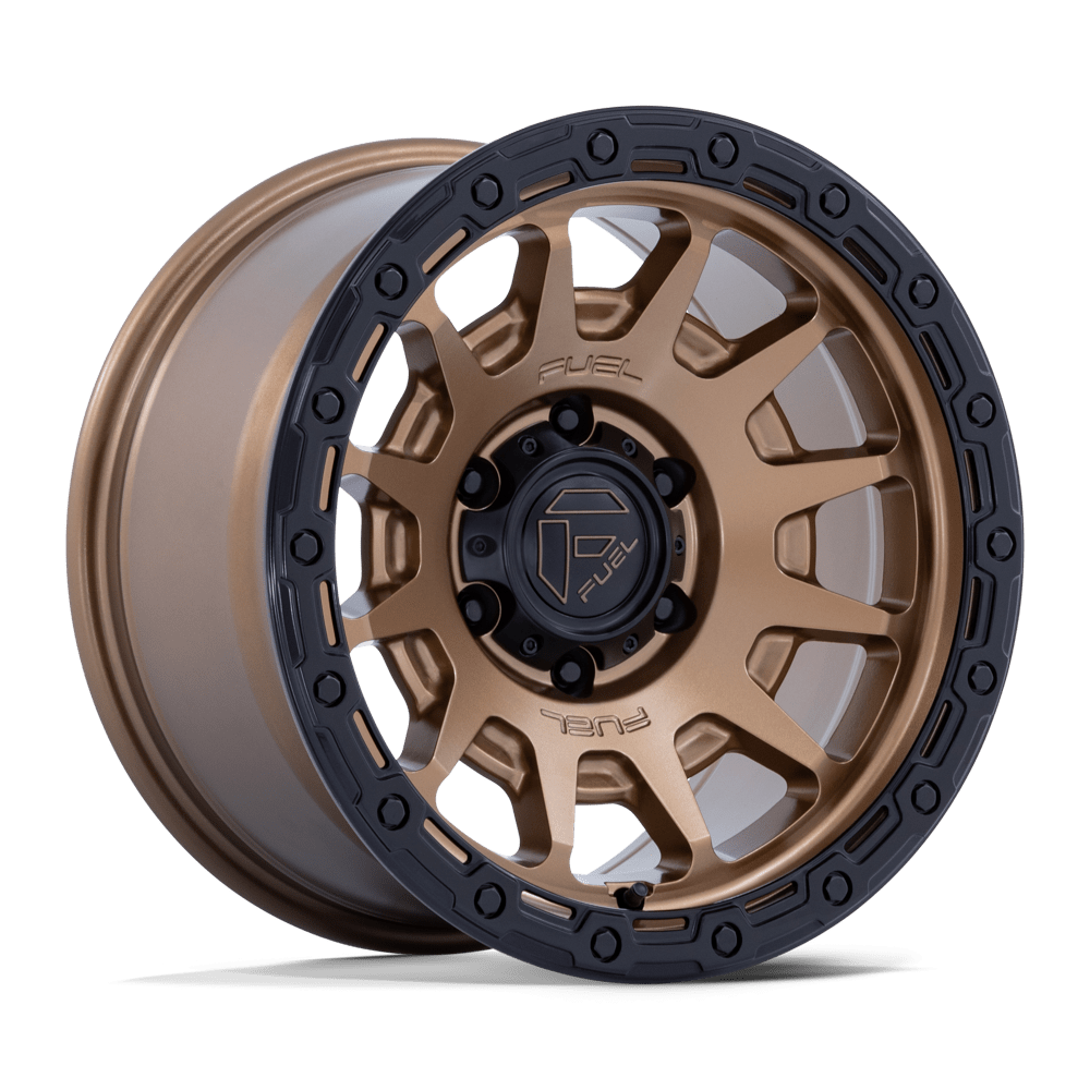 Fuel FORTRESS MATTE BRONZE W GLOSS BLACK LIP wheel