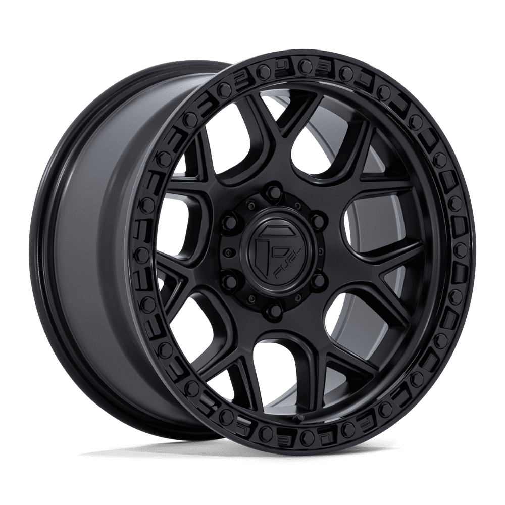 Fuel PUMA MATTE BLACK W/ GLOSS BLACK LIP wheel