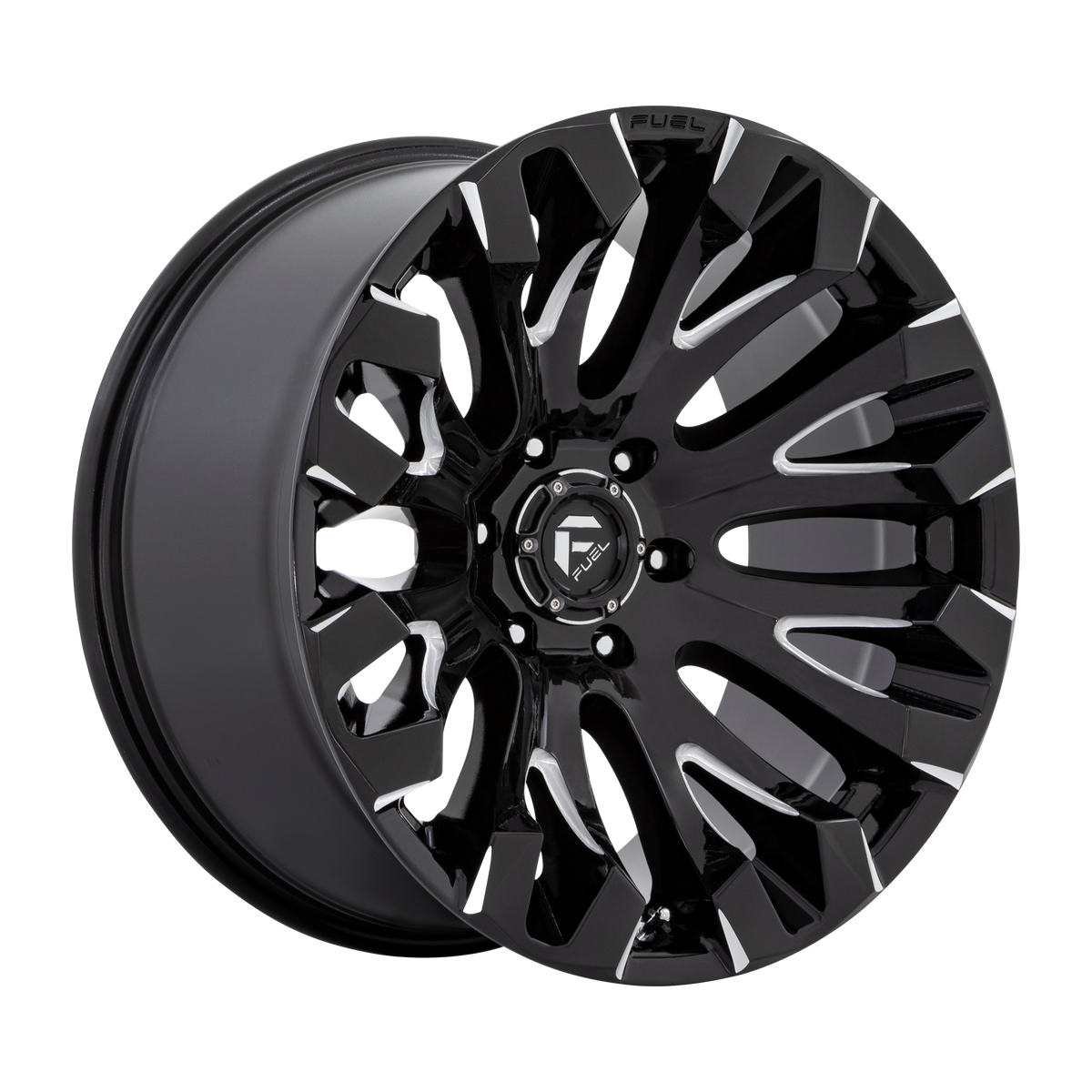 Fuel QUAKE GLOSS BLACK MILLED wheel
