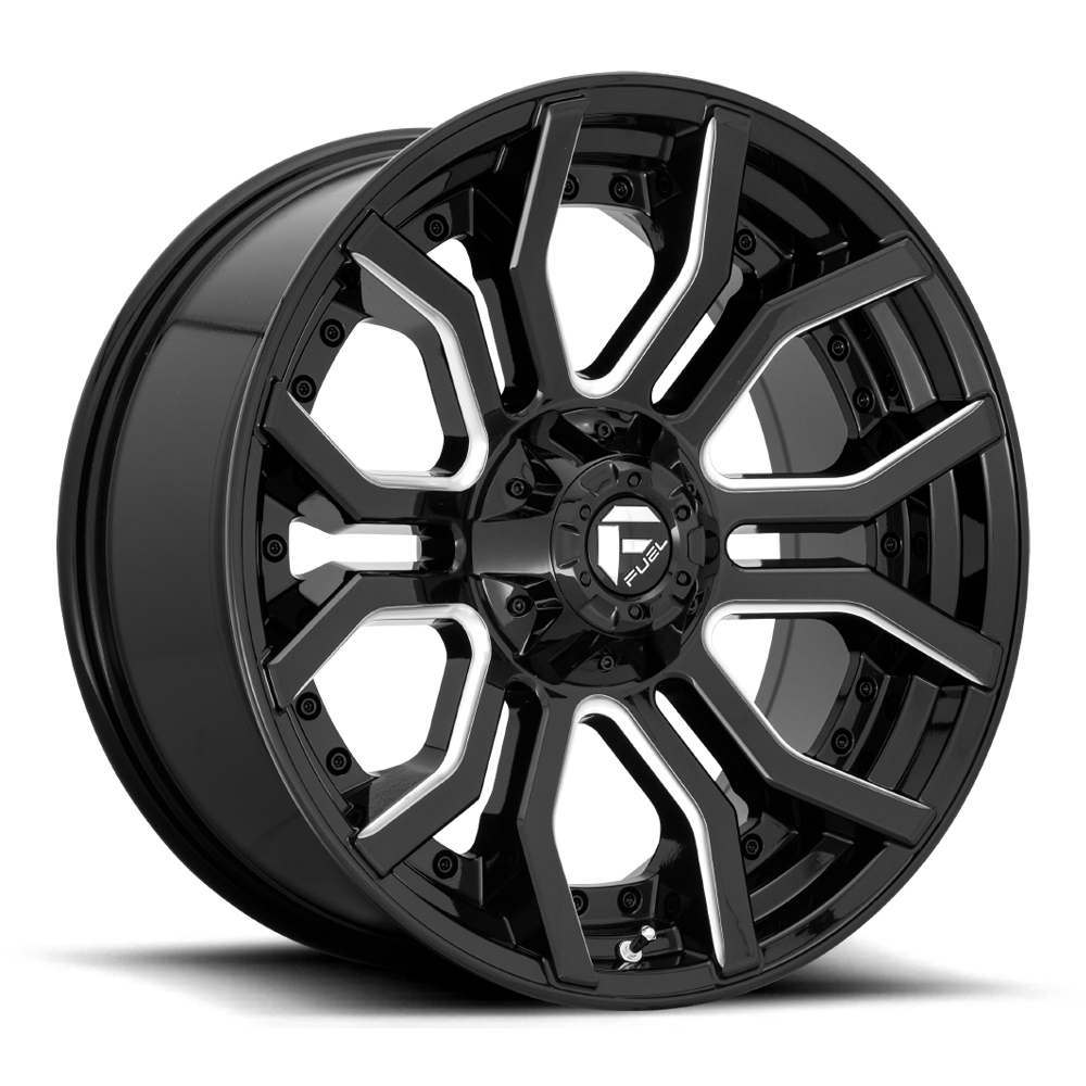 Fuel RAGE GLOSS BLACK MILLED wheel