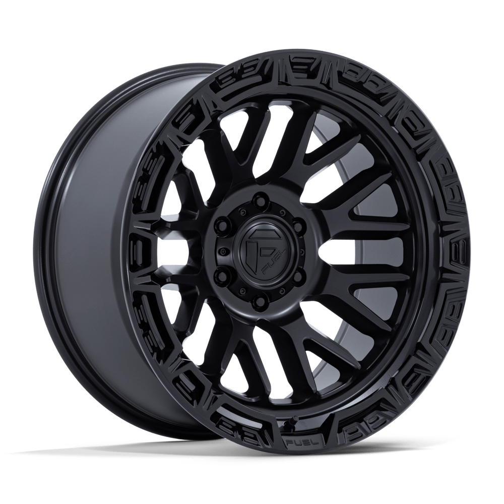 Fuel RAIL MATTE BLACK W/ GLOSS BLACK LIP wheel
