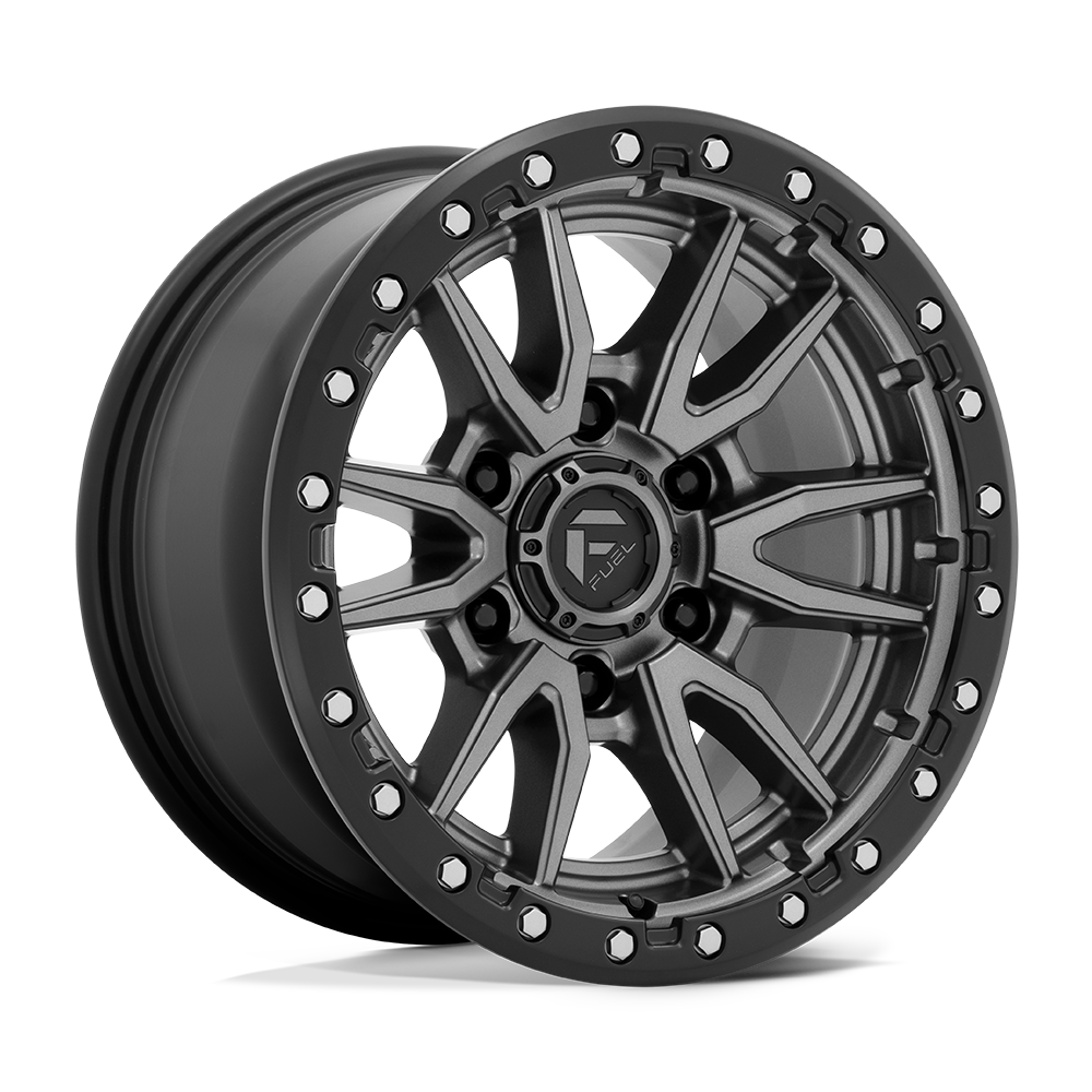 Fuel REBEL MATTE GUNMETAL BLACK BEAD RING wheel