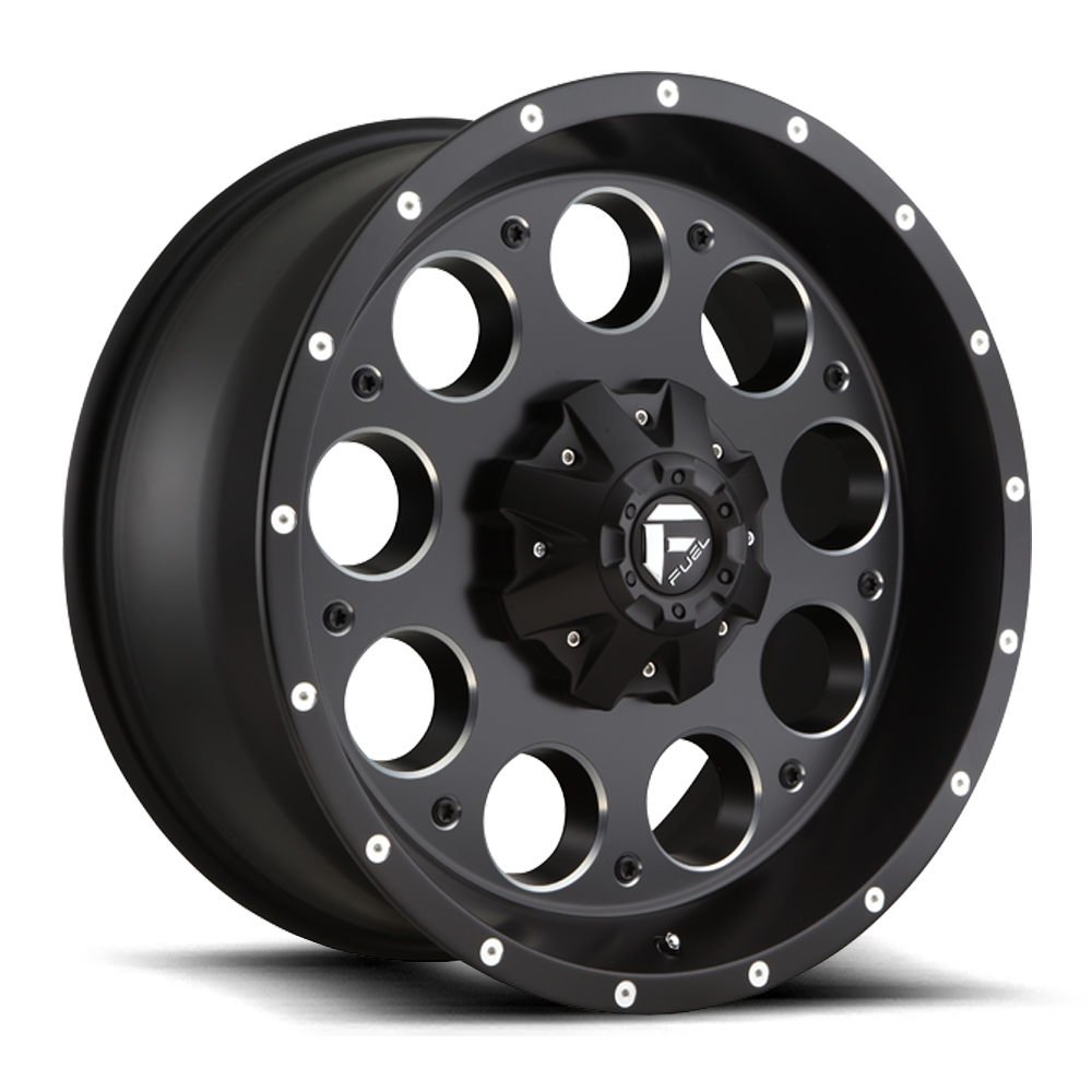 Fuel REVOLVER MATTE BLACK MILLED wheel