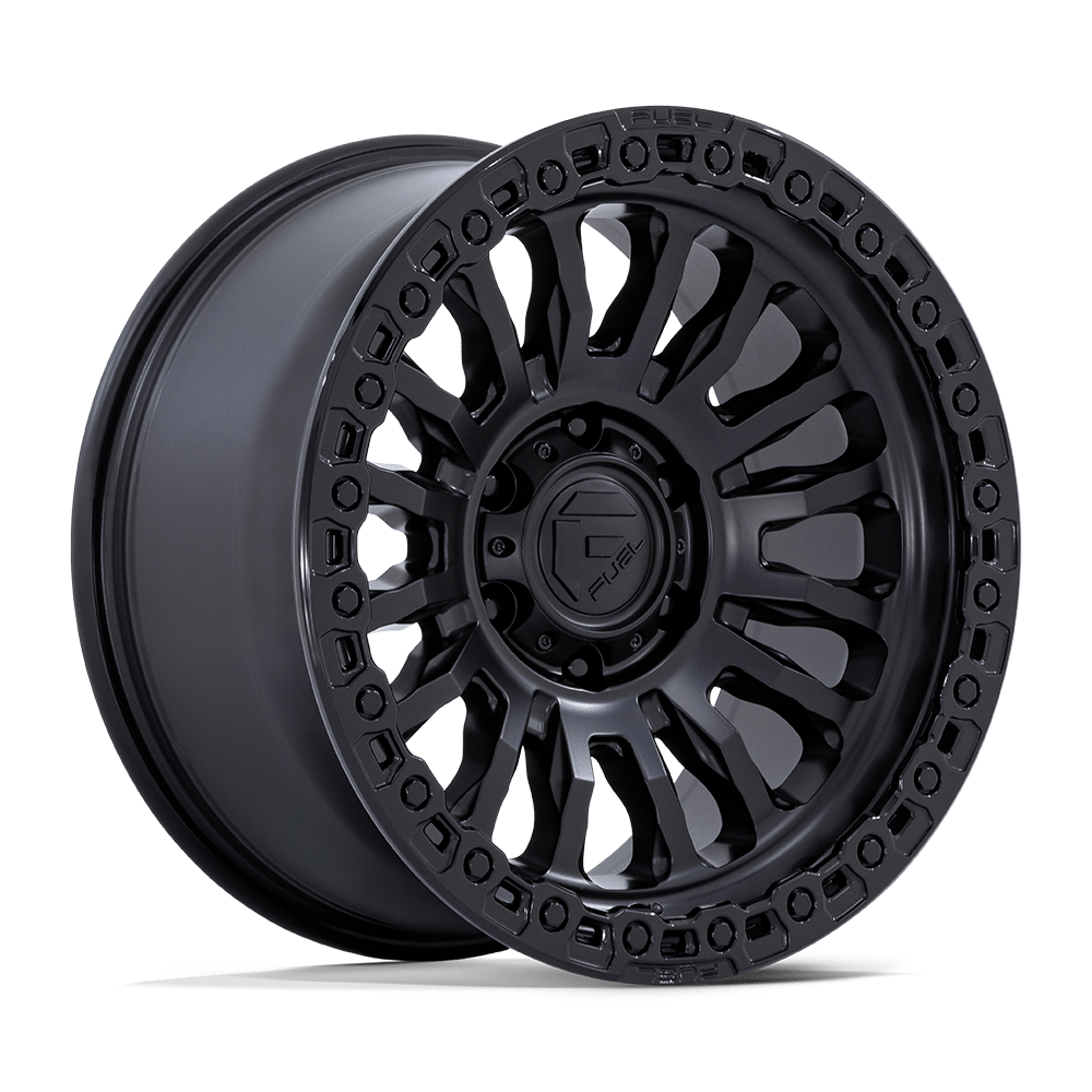 Fuel RINCON MATTE BLACK W/ GLOSS BLACK LIP wheel