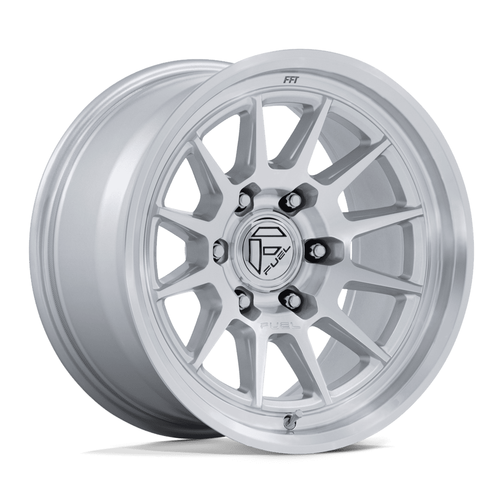 Fuel SPUR GLOSS SILVER W/ MACHINED FACE wheel