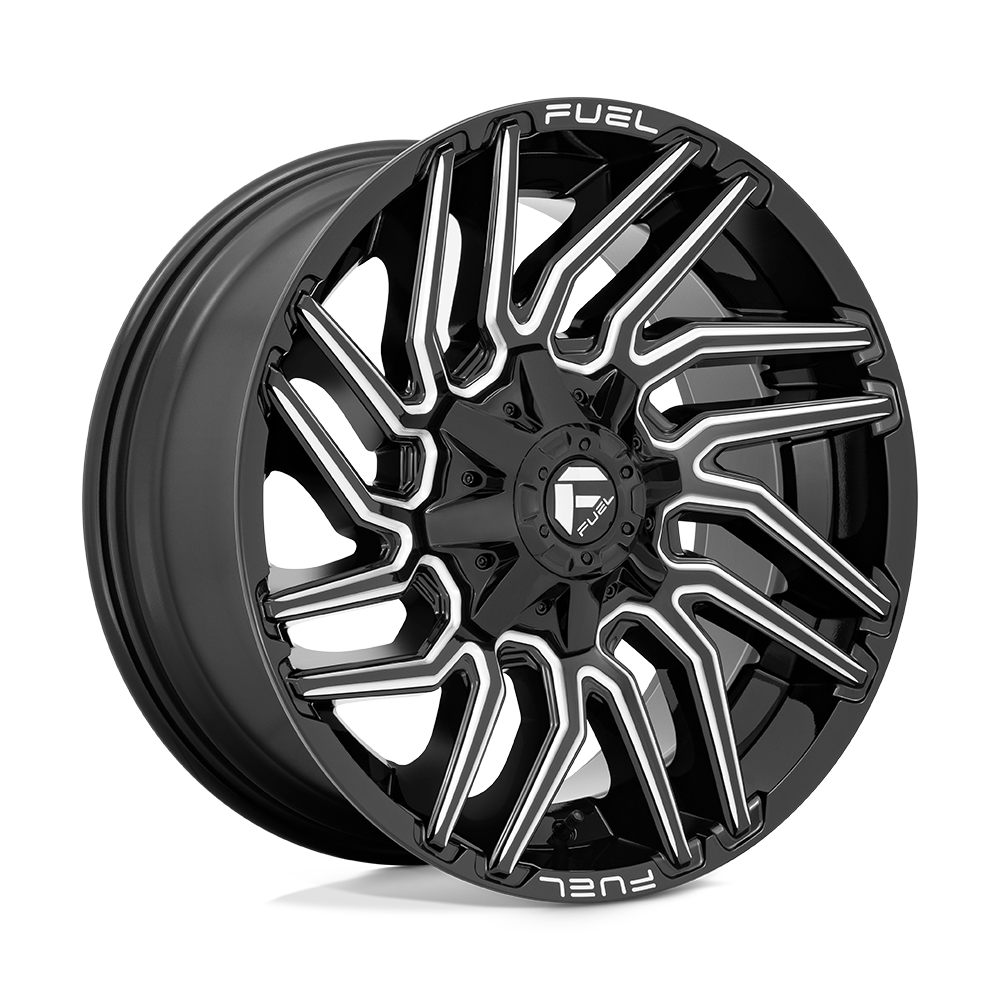 Fuel TYPHOON GLOSS BLACK MILLED wheel