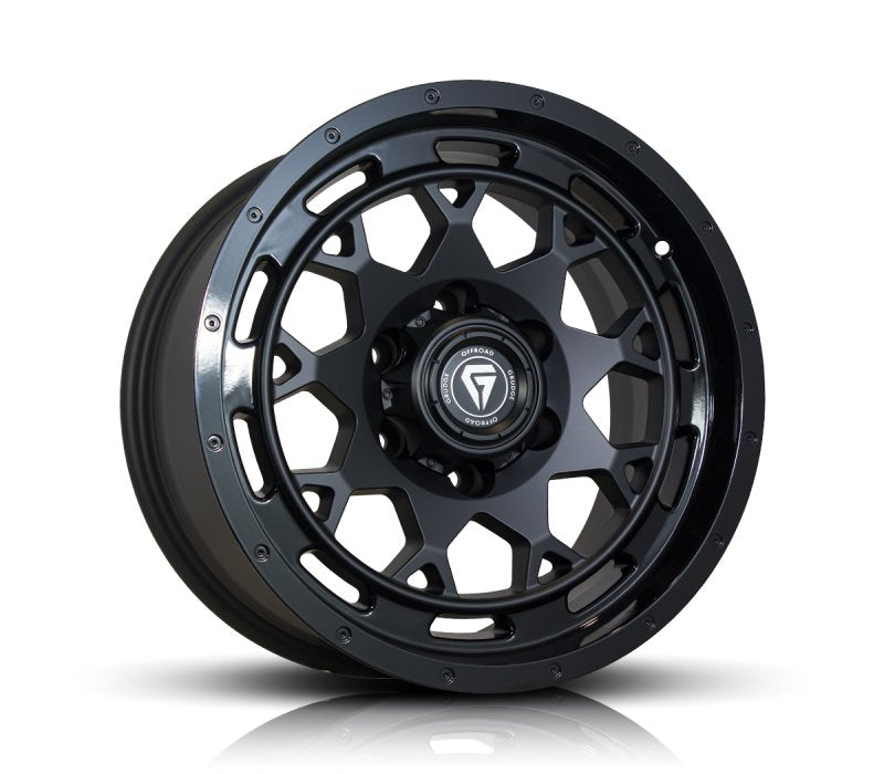 Grudge Offroad G08 Satin Black with Gloss Black Ring Wheels