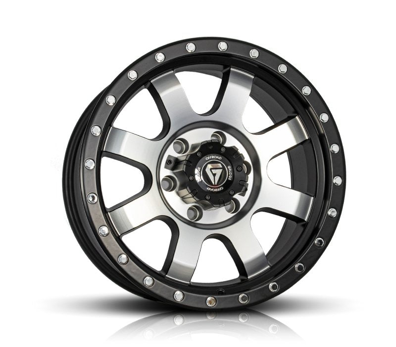 Grudge Offroad SCAR Machined Matt Black Chrome Rivets Wheels