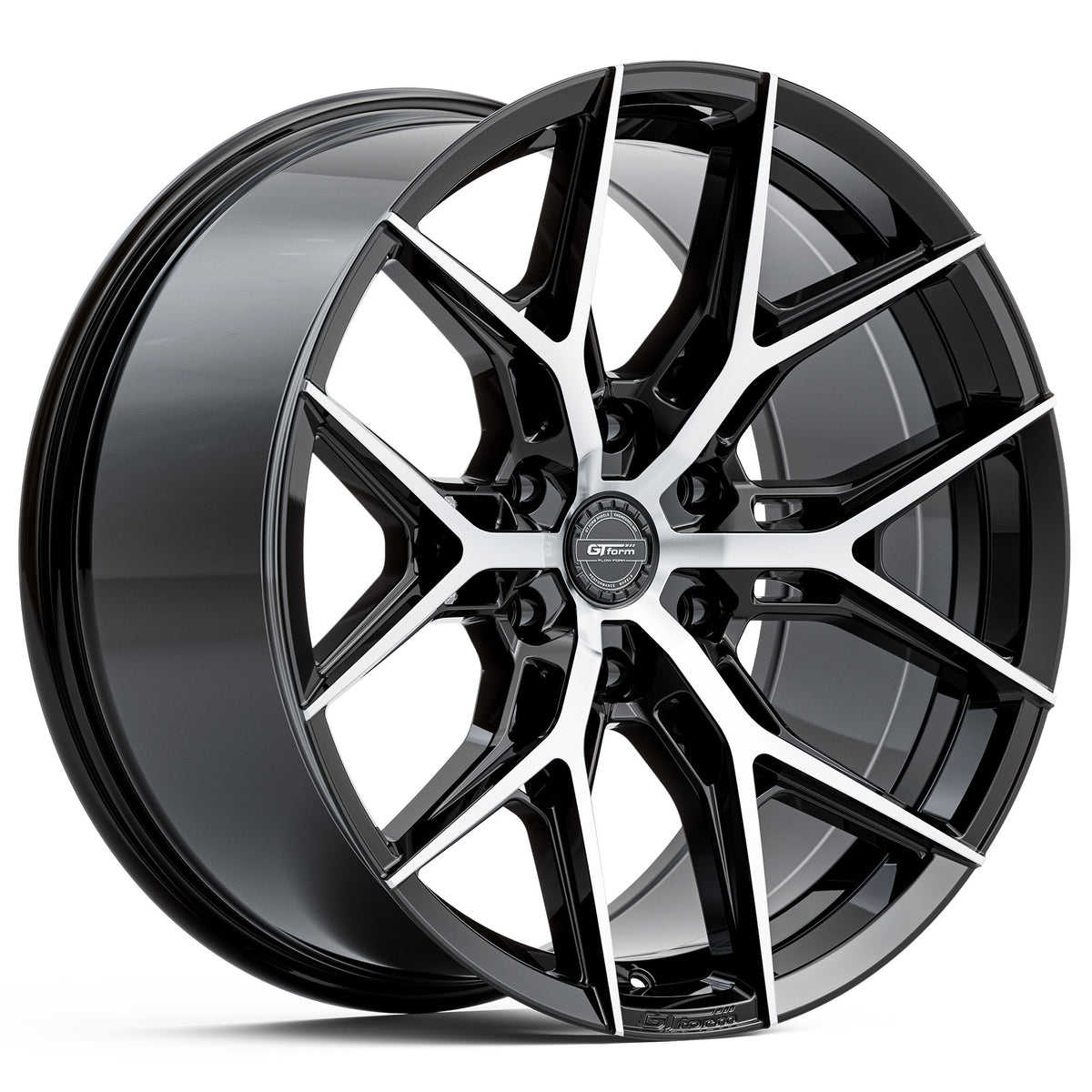 GT Form GFS1 Gloss Black Machined Face Wheels