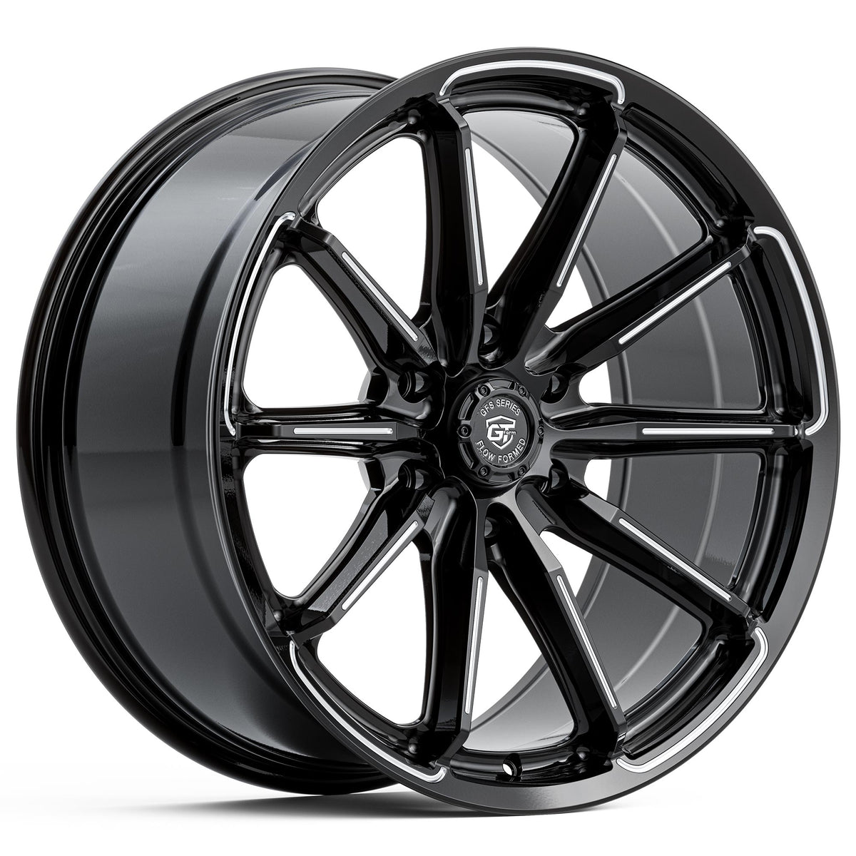 GT Form GFS6 Gloss Black Milled Wheels