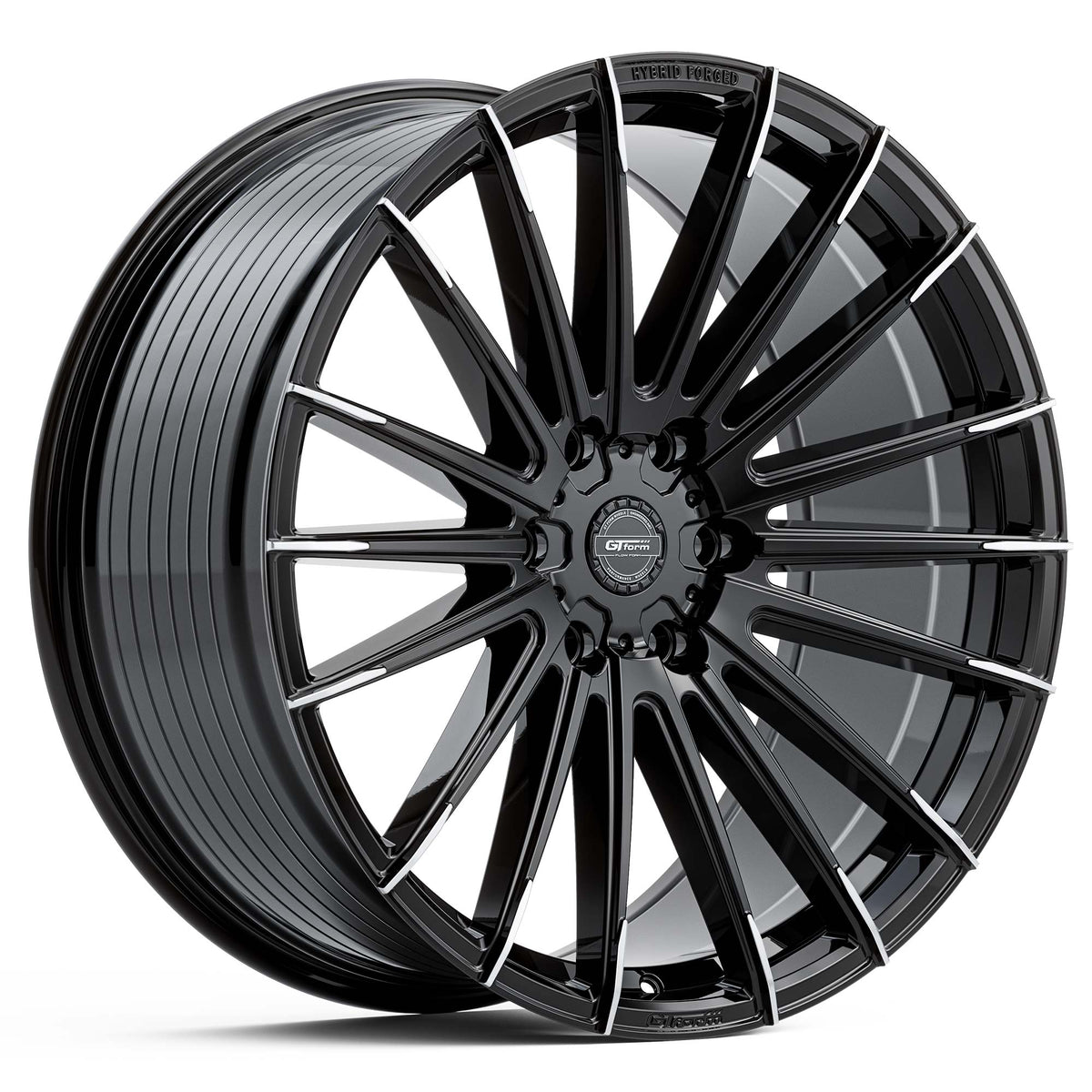 GT Form GFS8 Gloss Black Machined Tips Wheels